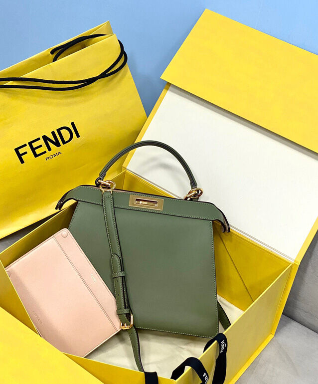 Fendi Peekaboo Iseeu Medium Handbag 8BN321 Green